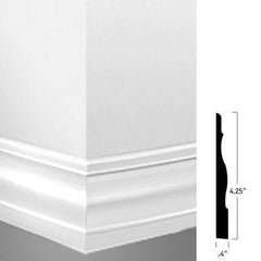 Millwork Delineate 4.25" Cove Molding MW-XX-T Wall Base - benthunder