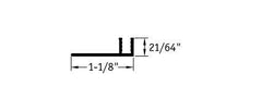 T Moulding Track 1-1/8" to 21-64" Finishing Accessories - benthunder