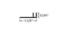 T Moulding Track 1-1/8" to 21/64" Finishing Accessories - benthunder